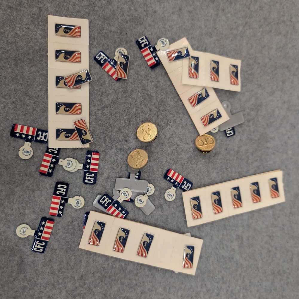 Large Lot of CFC Combined Federal Campaign Pins American Flag Design Political - Picture 1 of 1